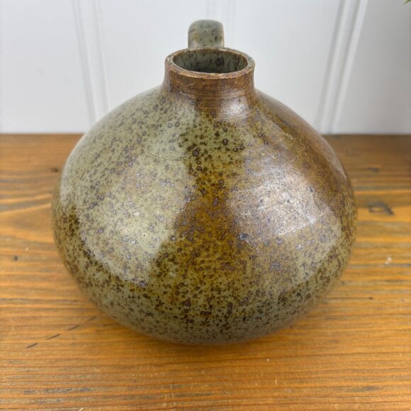 Small Vintage Studio Pottery Jug Style Vase in Mottled Earth Tone Glaze - Picture 5 of 13